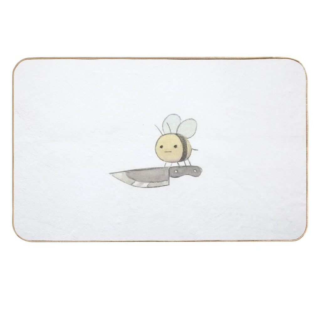 Knife Bee  Stain-Proof Bath Mat