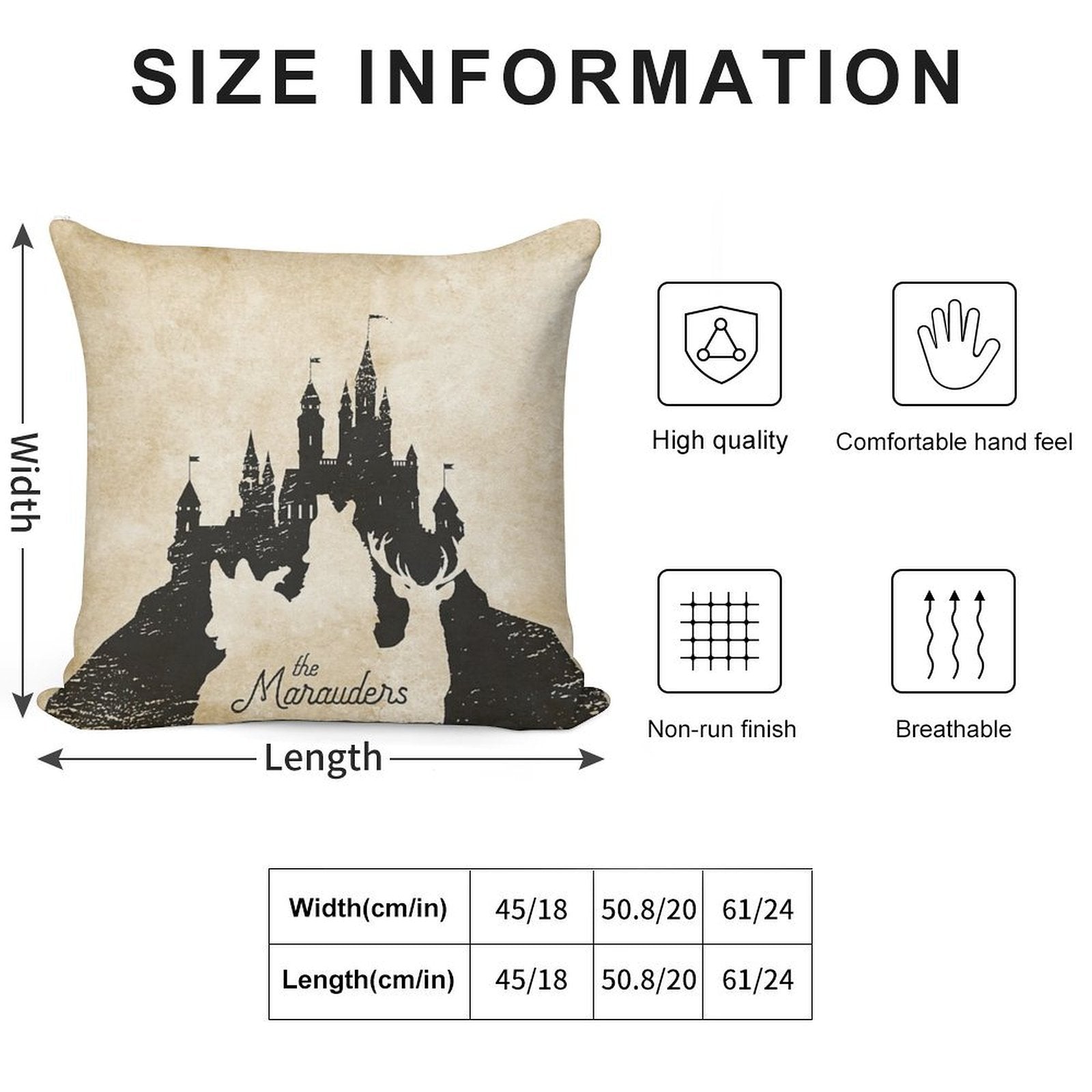 The Marauders Castle Soft Bedroom Essential Throw Pillow
