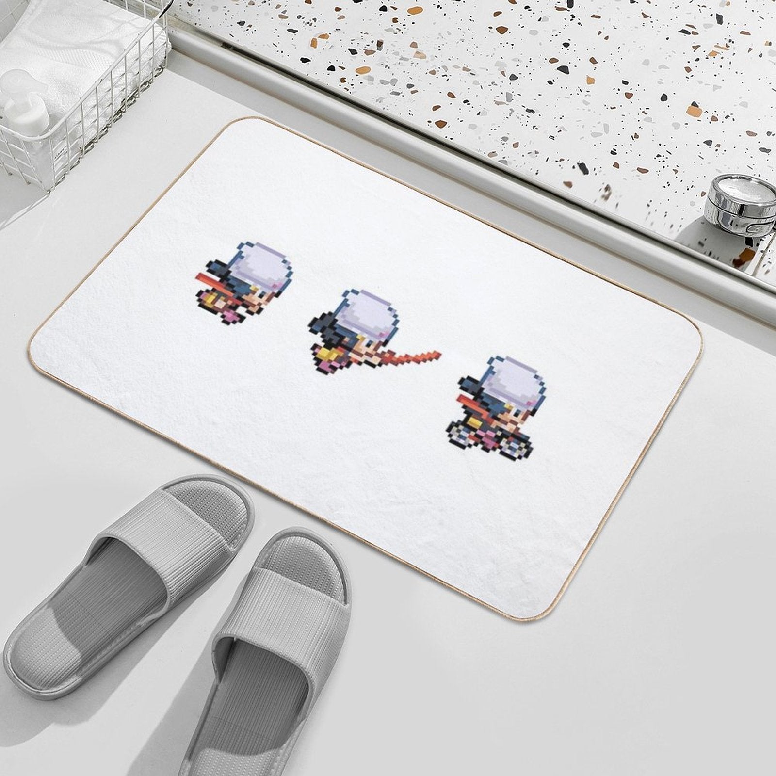 Dawn 3 Pixel Sprites  Absorbent Bath Mat