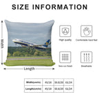 Ryanair Boeing 737-8AS Soft Shrink-Resistant Throw Pillow