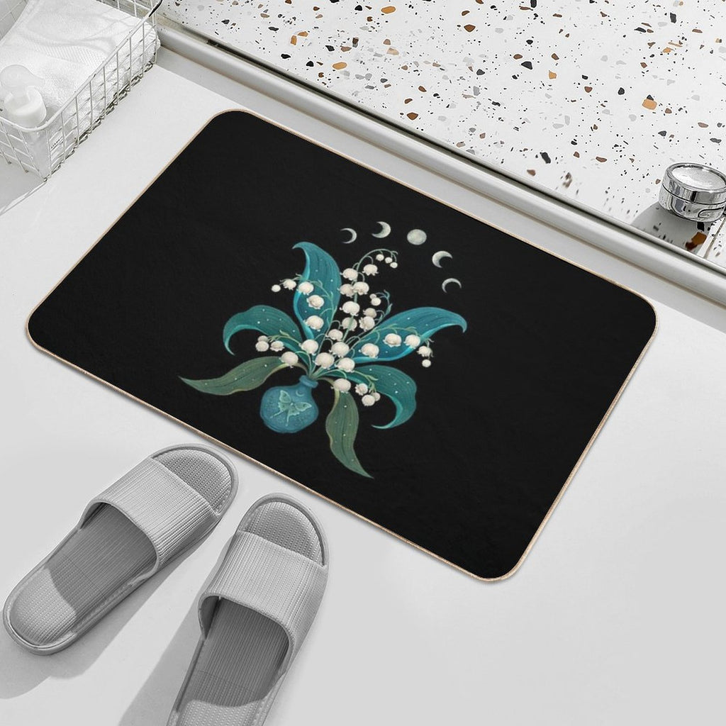 Lily of The Valley- May Flower  Absorbent Bath Mat