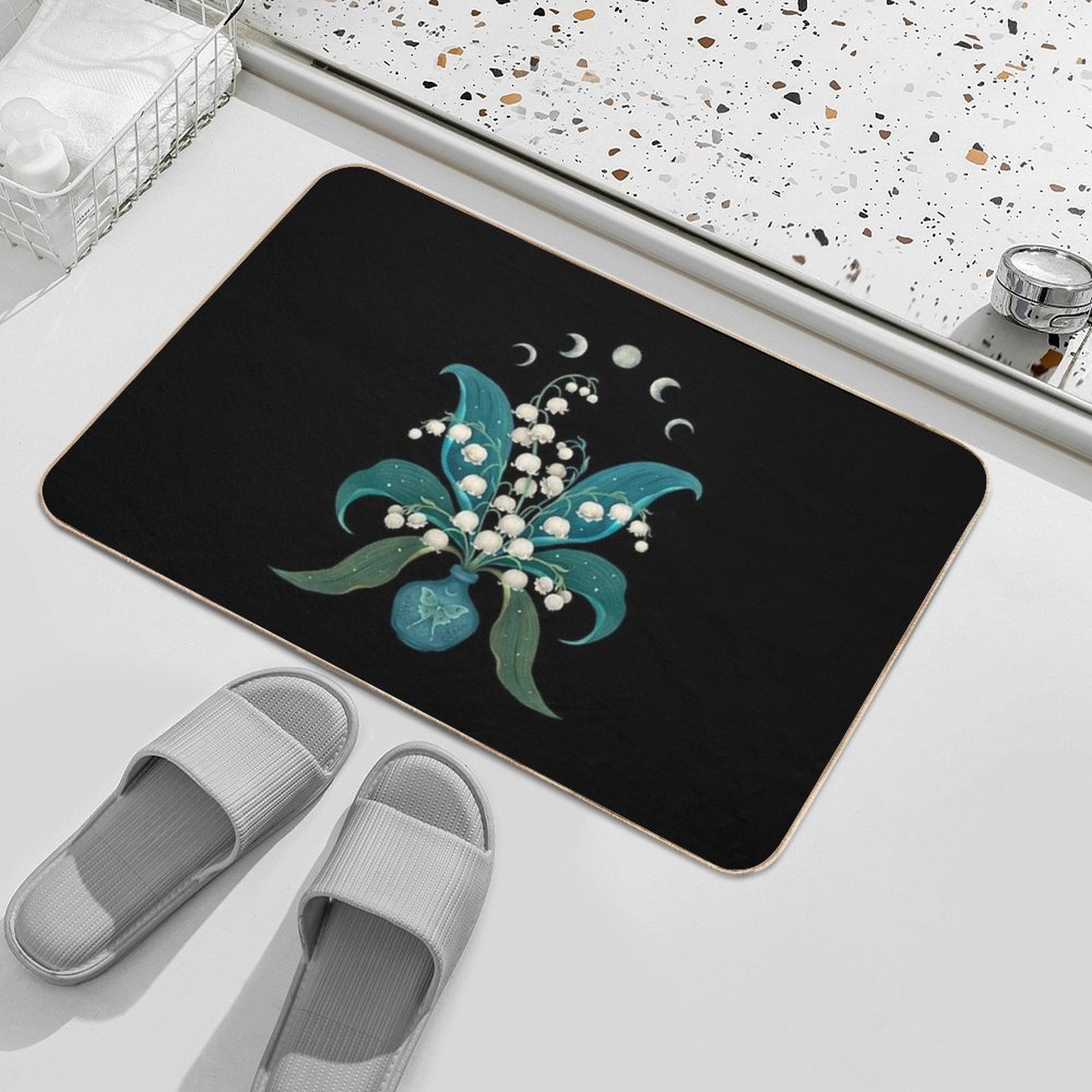 Lily of The Valley- May Flower  Absorbent Bath Mat