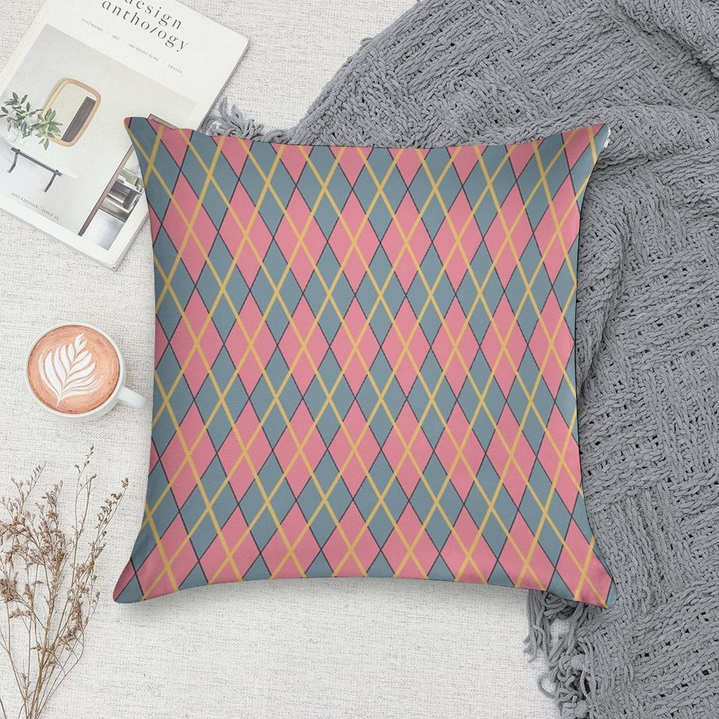 Howl's Argyle Soft Hidden Zipper Throw Pillow
