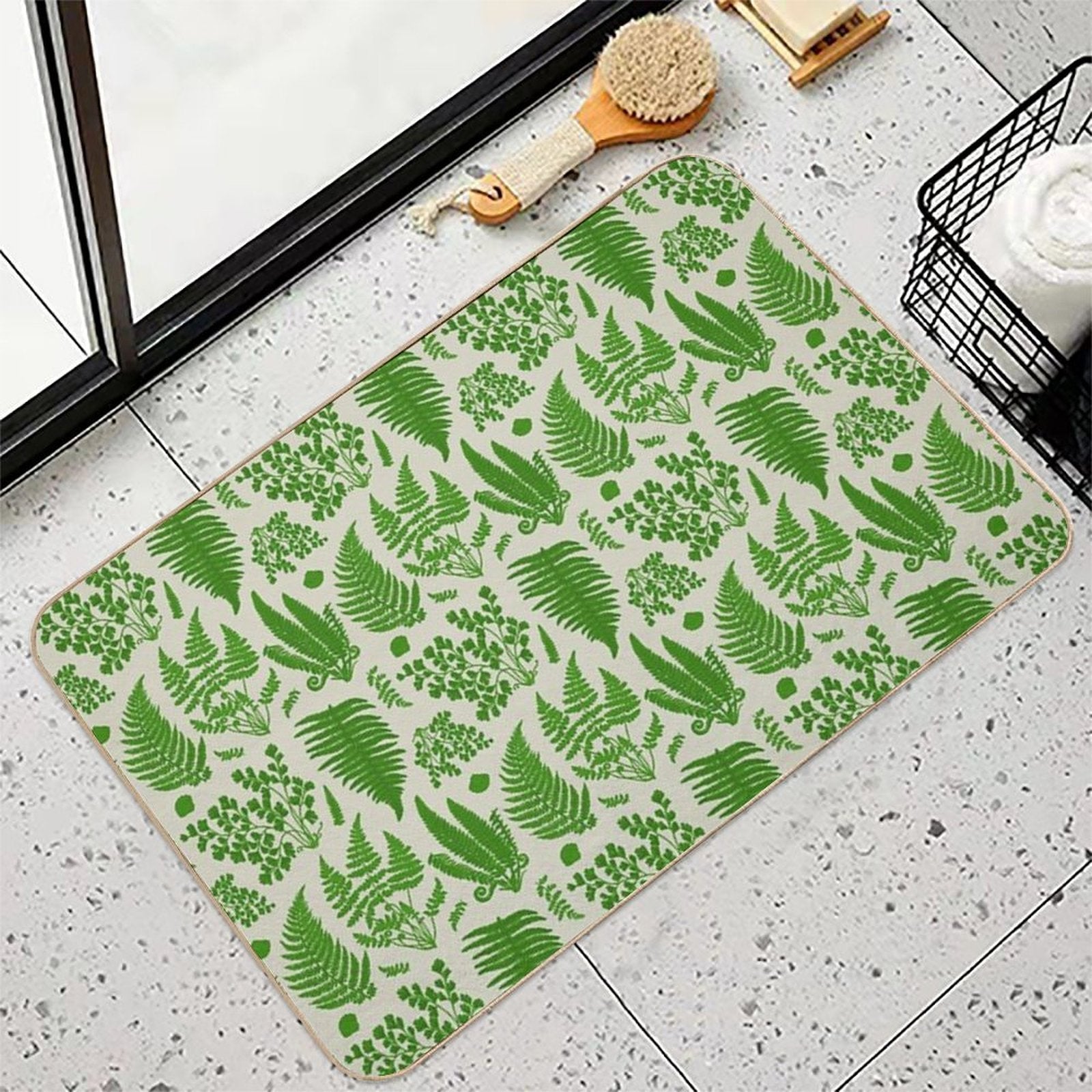 Vintage Fern Botanical  Long-Lasting Bath Mat