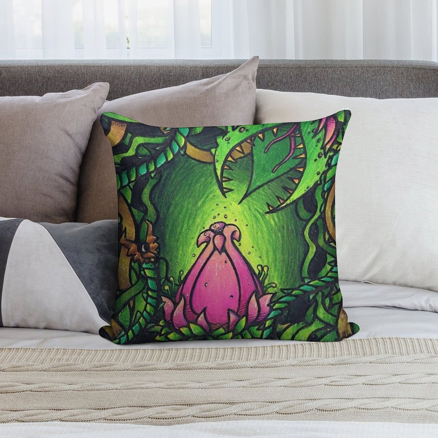 Terraria- Plantera Soft Warmth Comfort Throw Pillow