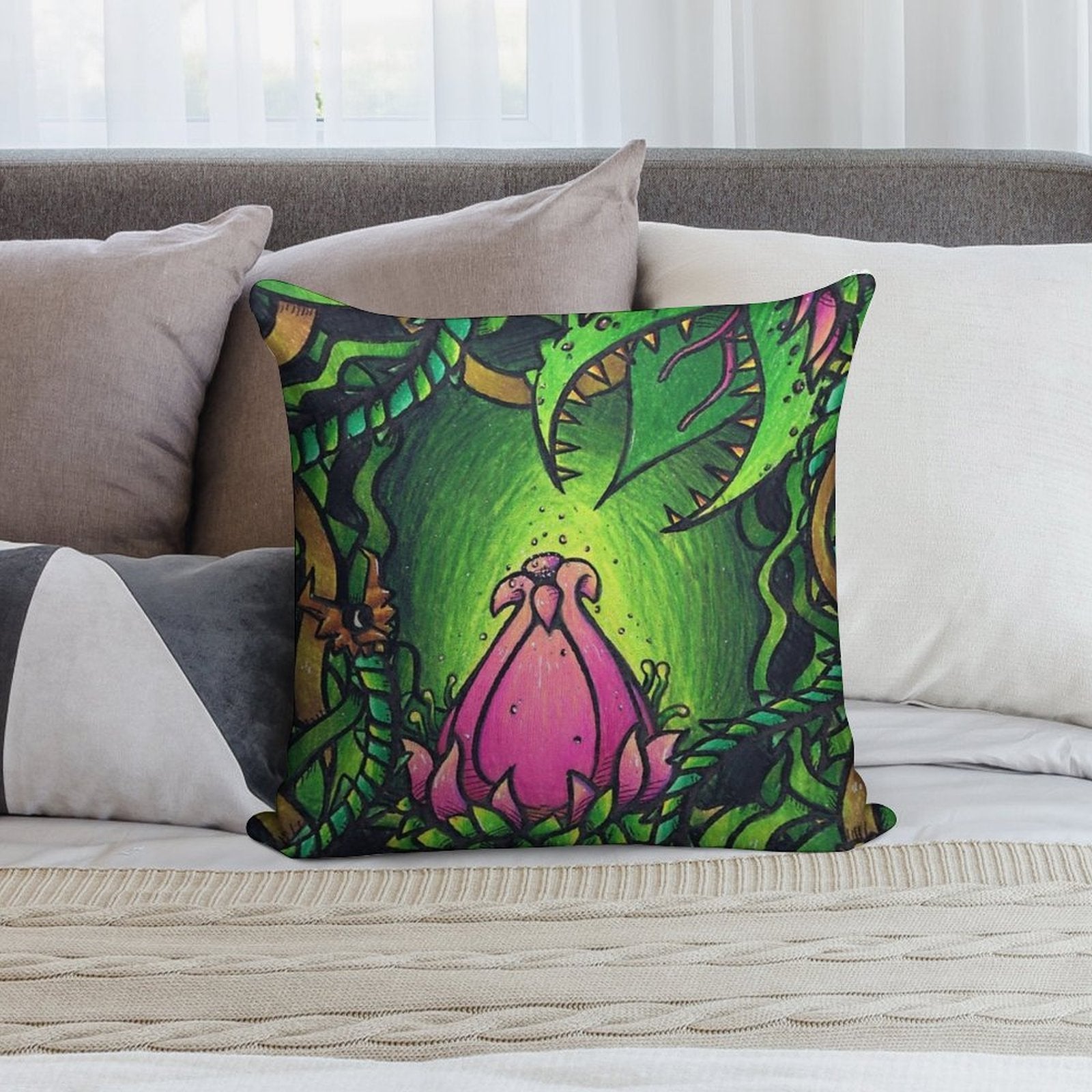 Terraria- Plantera Soft Warmth Comfort Throw Pillow
