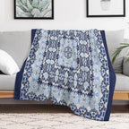 Arabic Ornate Square Pattern Velvety-soft Throw Blanket