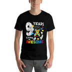 9th Autism Birthday Party Nine Year Old Autistic Boy  Stretchy T-Shirt