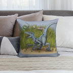 Jurassic World Velociraptors Soft Short Plush Fabric Throw Pillow