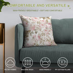 Sepia Old Vintage Roses Botanical Garden on Pink Pattern NightGarden Soft Gift Ready Throw Pillow