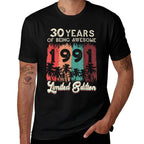 Funny 30th Birthday Vintage 1991 Birthday 30 Years  Stretchy T-Shirt