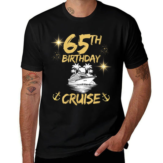 Womens 65th Birthday Cruise Vacation Cruising Crew Men Women  Easy-care T-Shirt