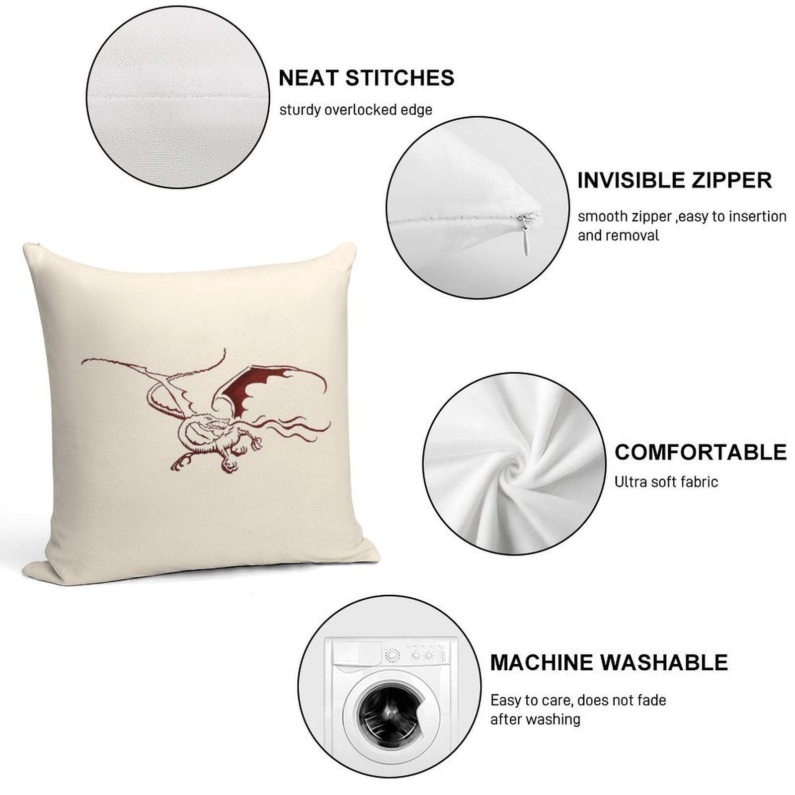 Smaug Soft Luxury Feel Throw Pillow