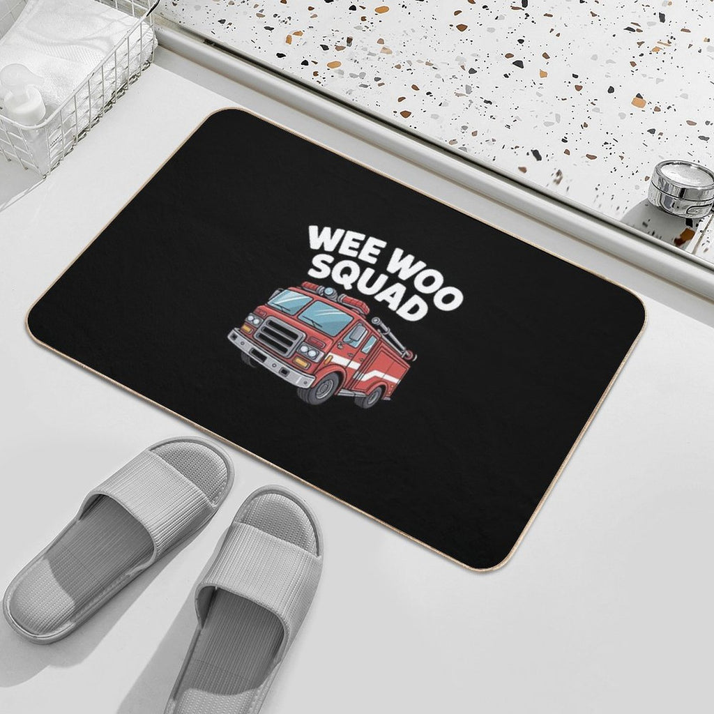 Fire Truck Fireman  High-Traffic Bath Mat