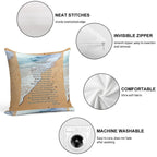 FootPrints in The Sand Soft Shrink-Resistant Throw Pillow