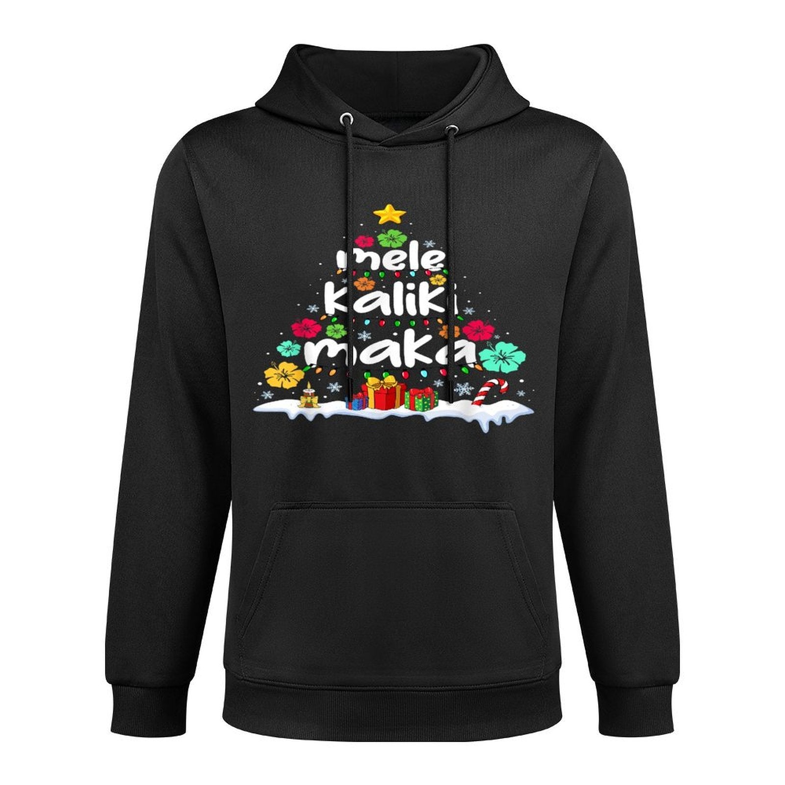 Mele Kalikimaka Tropical Christmas Hawaiian Santa Xmas Tree Pilling-Resistant Hoodie