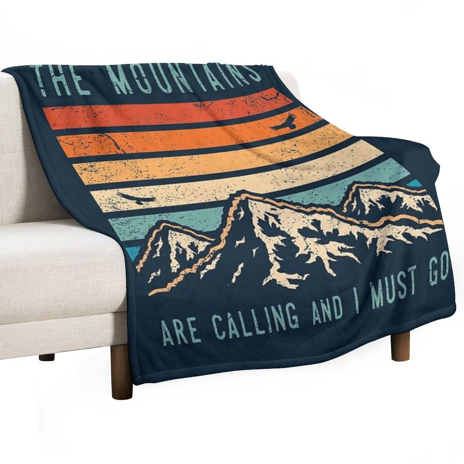 Mountains Are Calling And I Must Go Lightweight Throw Blanket