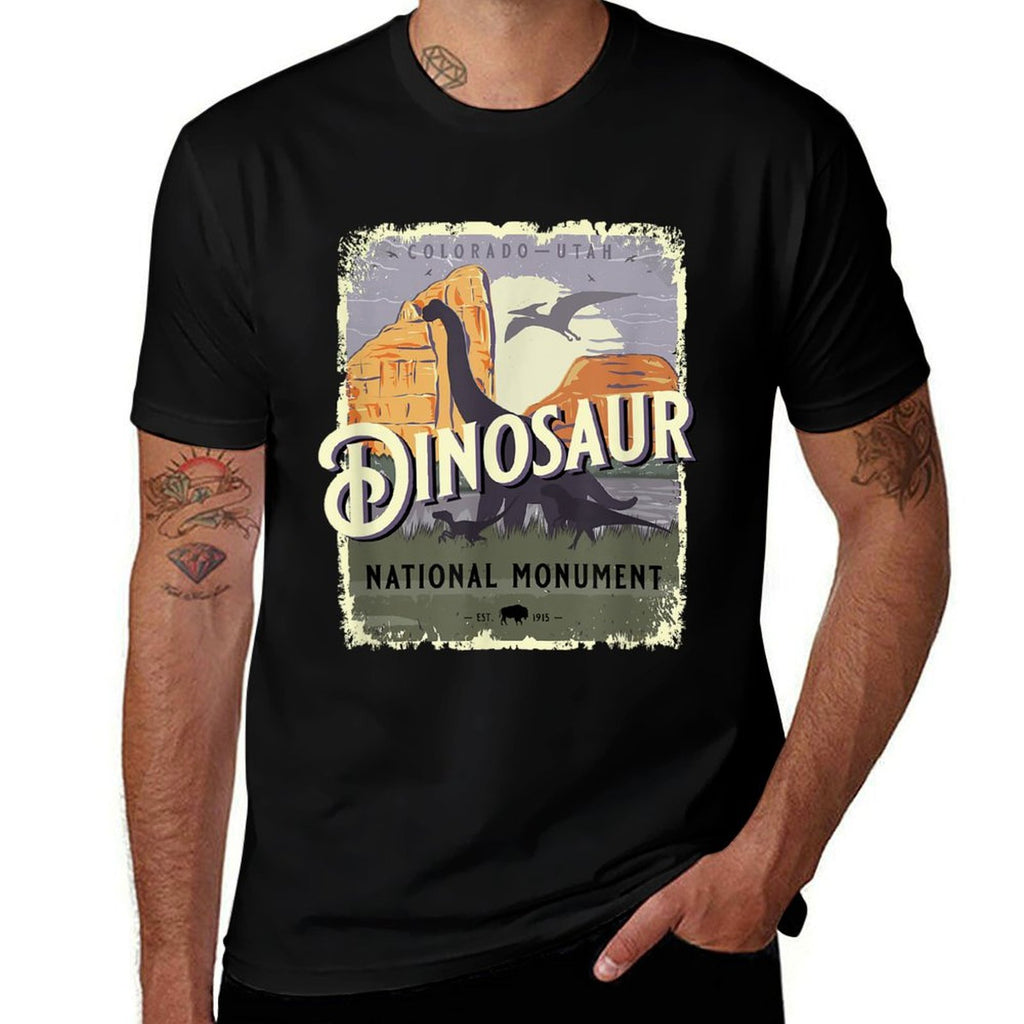 Dinosaur National Monument Colorado Utah USA Souvenir  Summer-ready Fabric T-Shirt