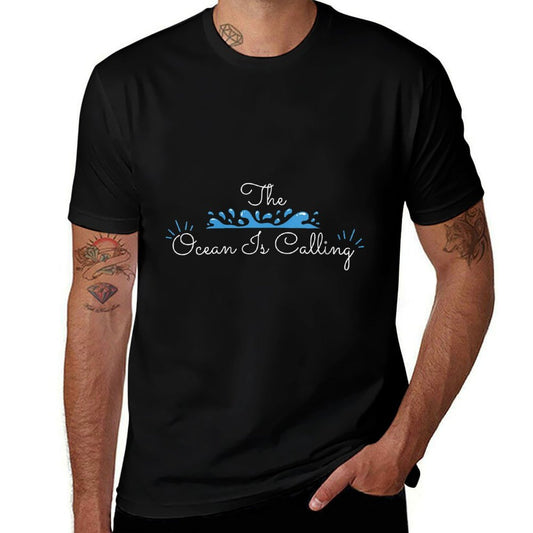 Womens Funny Sea Lover Animal Gift, The Ocean Is Calling  Lightweight T-Shirt