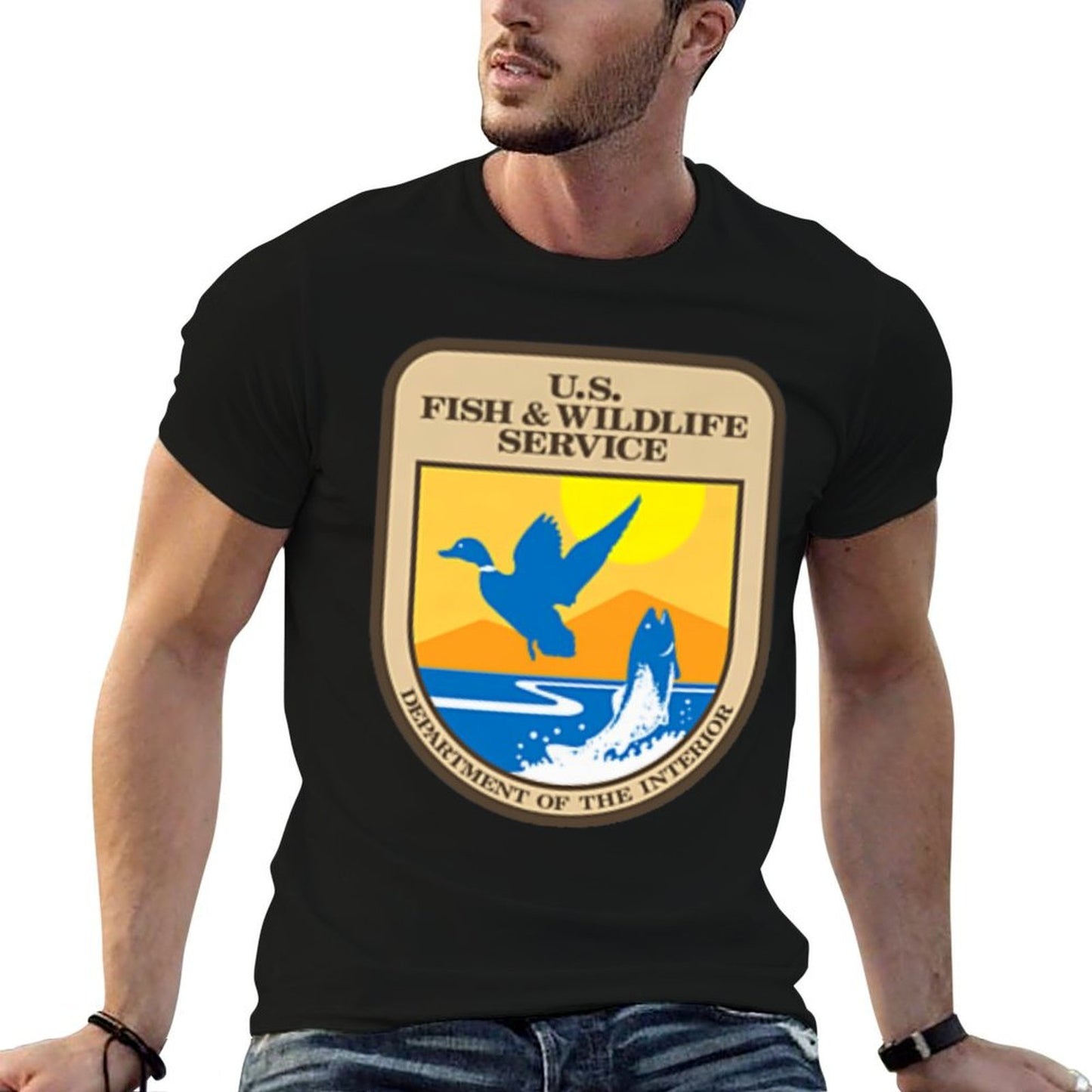 US Fish  Wildlife Service Wild Game Fishing Hunting Premium  Durable T-Shirt