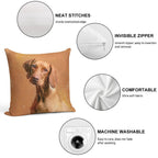 Hungarian Vizsla Dog Art Soft Reinforced Edging Throw Pillow
