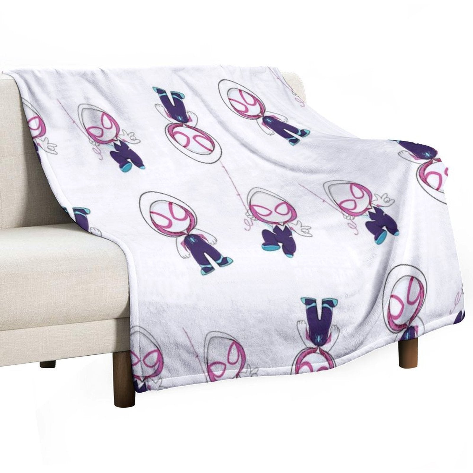 Gwen Little Spider Ghost, Baby Spidey Girl, Grl Pwr, Cartoon Ghost Spider Multi-functional Throw Blanket
