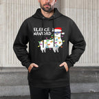 Fleece Navidad Funny Christmas Navidad Llama Versatile Streetwear Hoodie