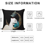 Butterfly Kiss French Art Deco Flapper Woman Remix Soft Shrink-Resistant Throw Pillow