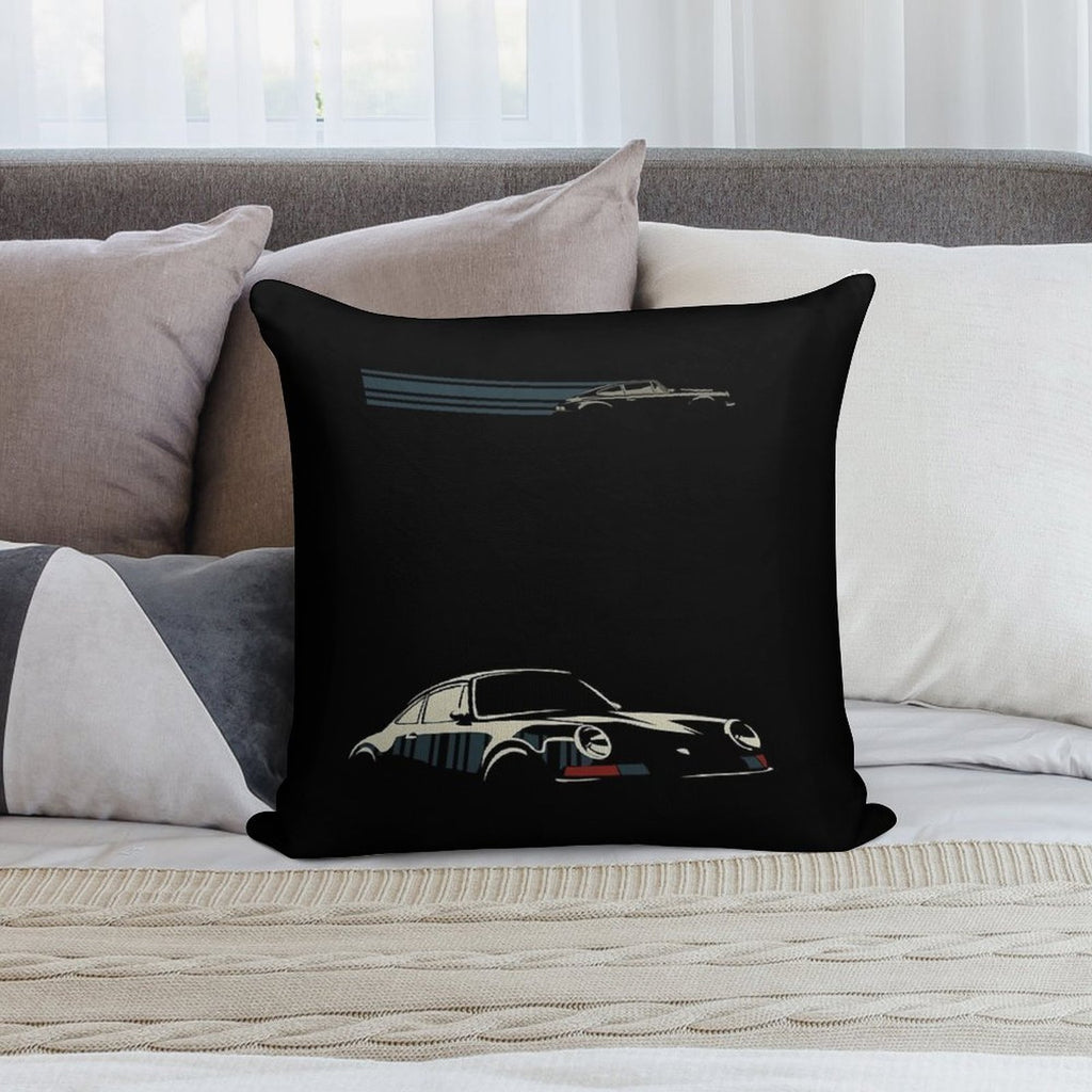 Minimalist Porsche Soft Reinforced Edging Throw Pillow