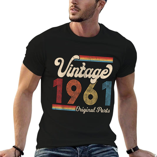 1961. Vintage 1961 Birthday Gift Men Women. Born Made 1961  Relaxed-fit T-Shirt