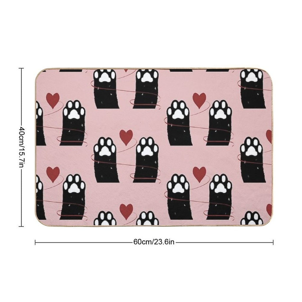 Pattern of Heart Connect  Non-Slip Bath Mat