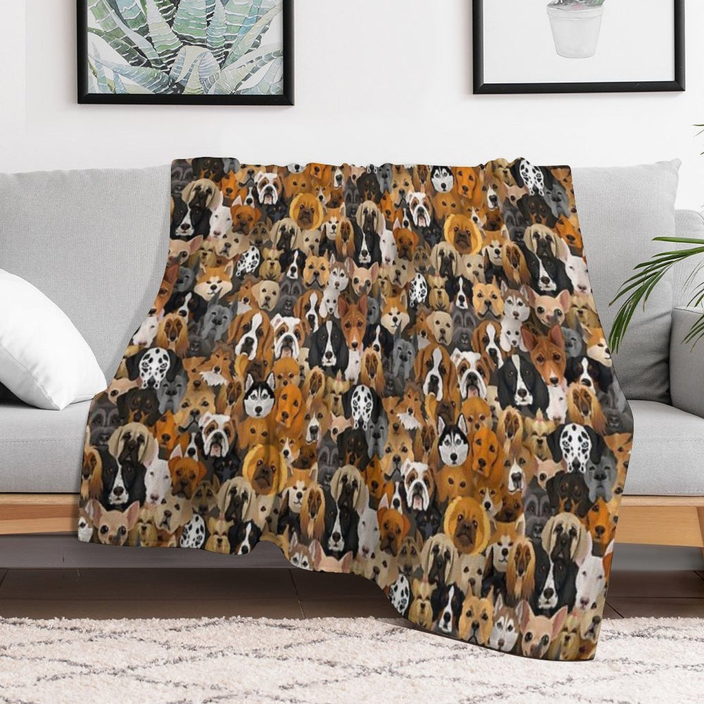 Dogs Illustrations Multi-functional Throw Blanket