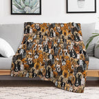 Dogs Illustrations Multi-functional Throw Blanket