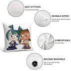 Gwen And Courtney Total Dramarama Soft Hidden Zipper Throw Pillow