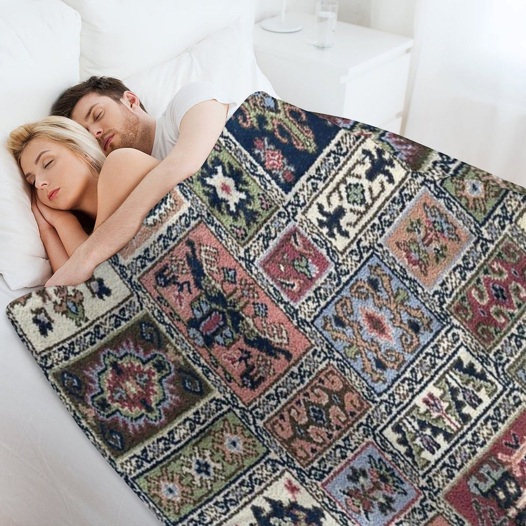 Vintage Capet Style That Massively in Fashion Once Again Easy Care Throw Blanket