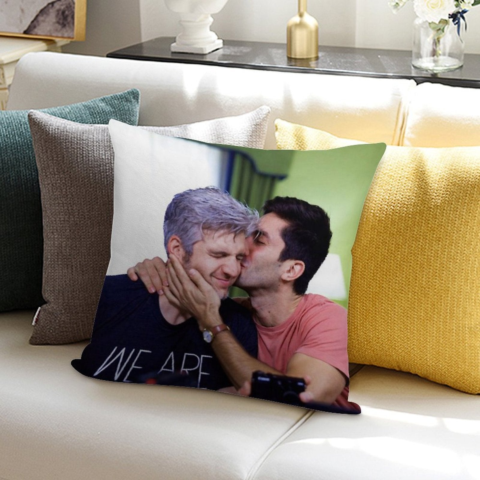 Bromance Is Romance Soft Reinforced Edging Throw Pillow
