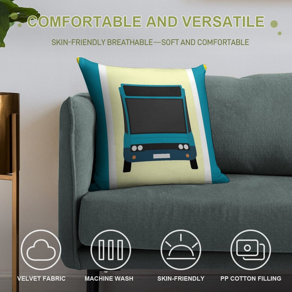 Arriva Optare Solo Soft Short Plush Fabric Throw Pillow