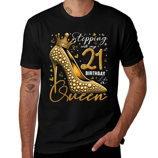 21 Year Old Gifts High Heels Stepping Into My 21st Birthday  Eco-friendly Material T-Shirt