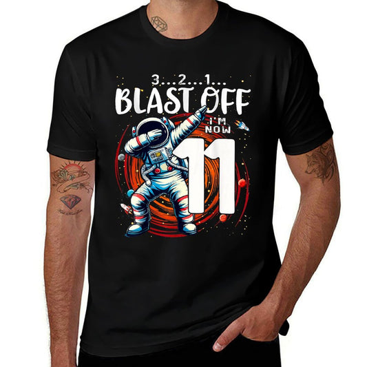 11 Birthday Boy Astronaut Astronomy 11th Year Old Birtday  Graphic-printed T-Shirt