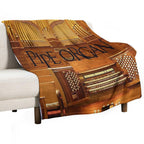 Big Pipe Organ Easy Care Throw Blanket
