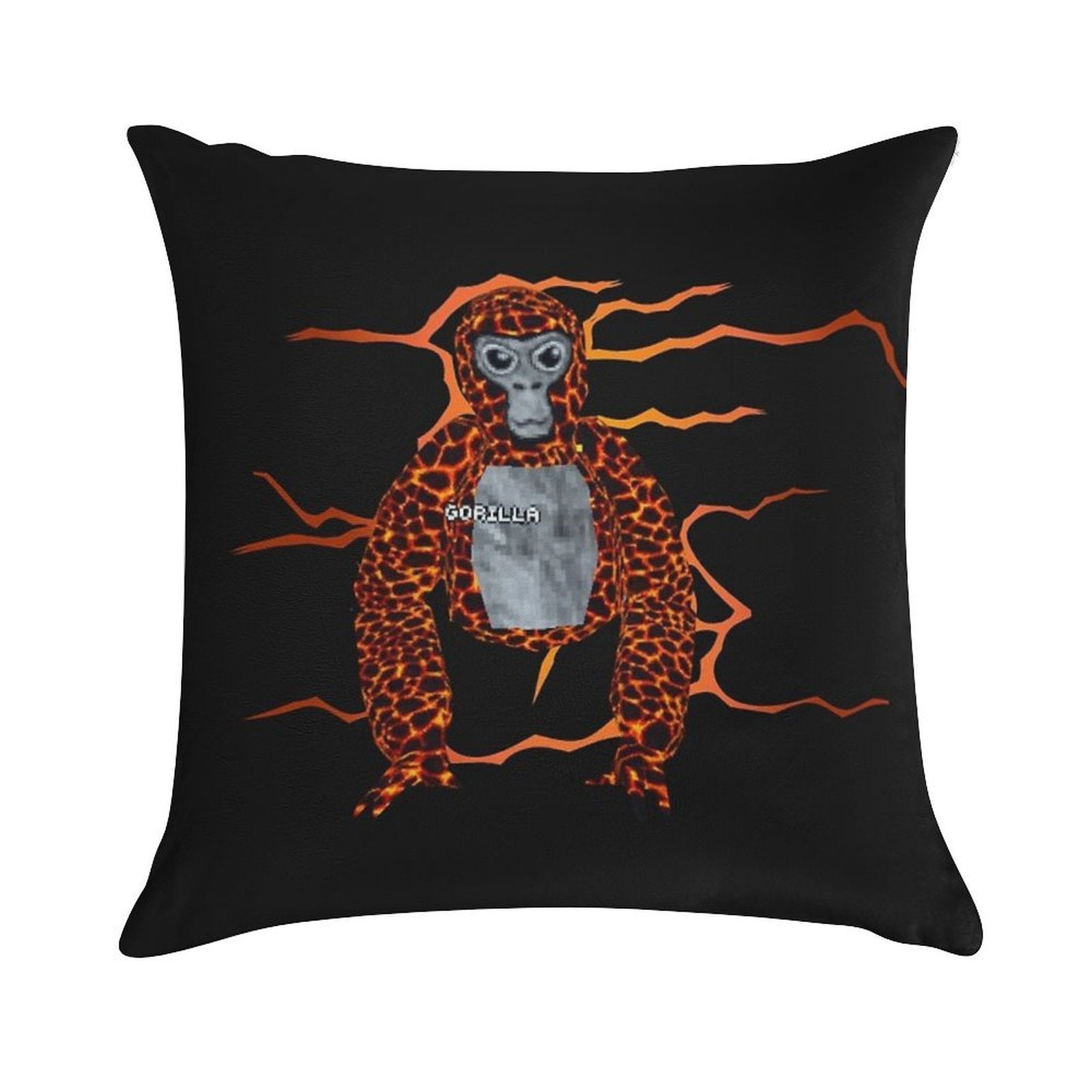 Lava Monkey Gorilla Tag VR Gamer, Gaming Gift for Kids, Teens, Adults Soft Shrink-Resistant Throw Pillow
