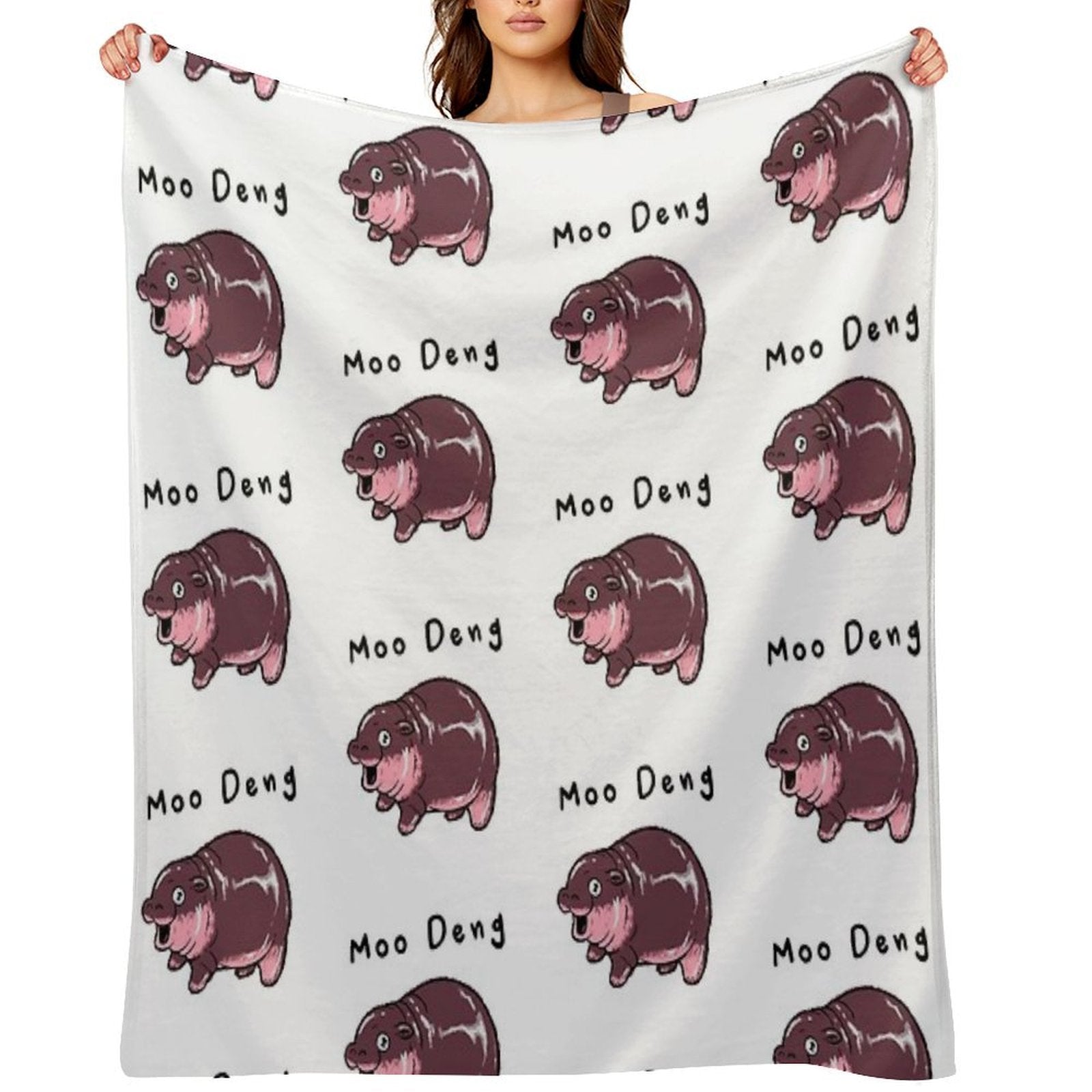 Moo Deng All-season Throw Blanket
