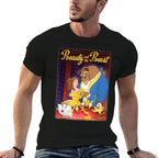 Disney Beauty And The Beast Distressed Movie Poster  Lightweight T-Shirt