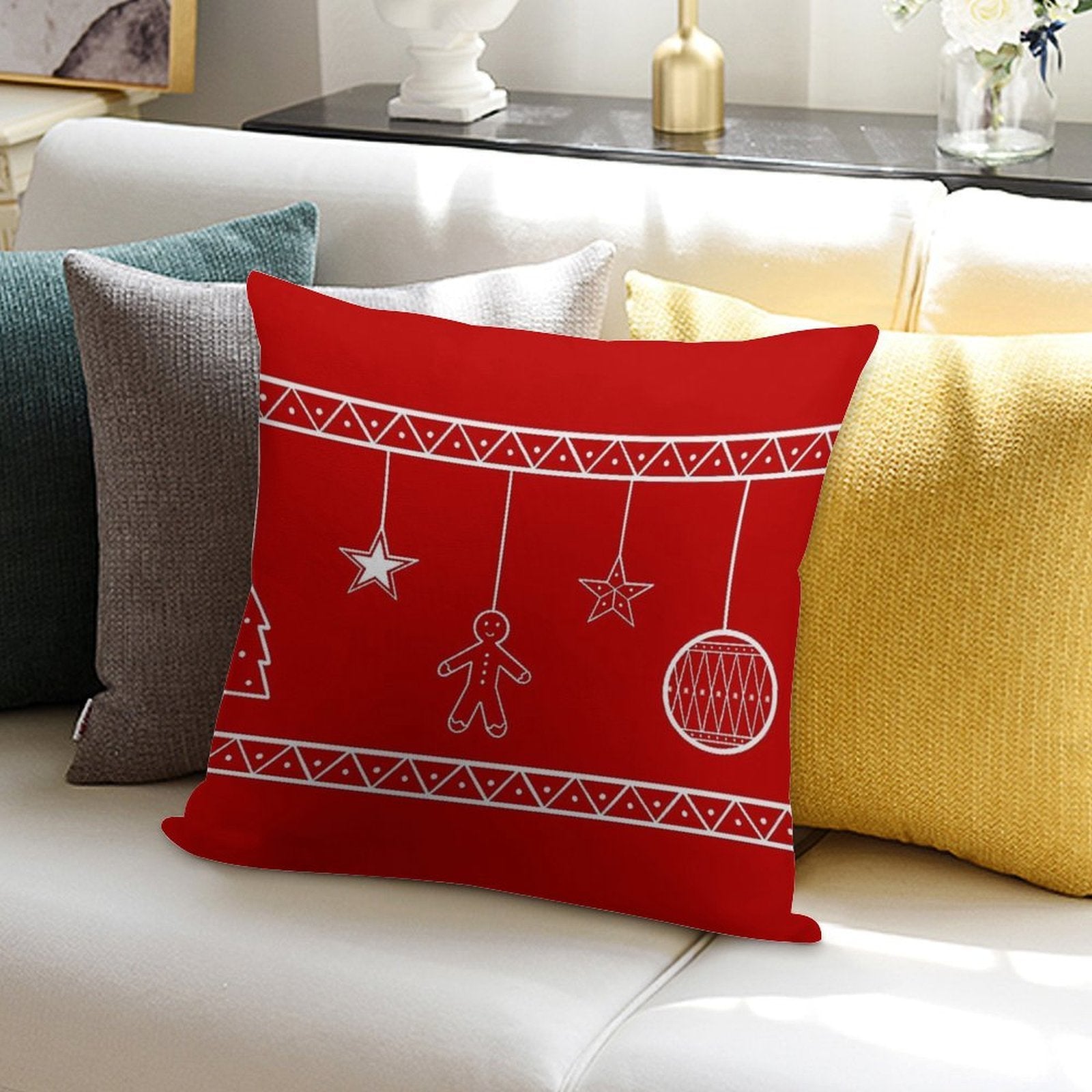 Christmas Decorations Soft Washable Throw Pillow