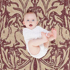 William Morris Brer Rabbit (burgundy) Pattern Shrink-resistant Throw Blanket