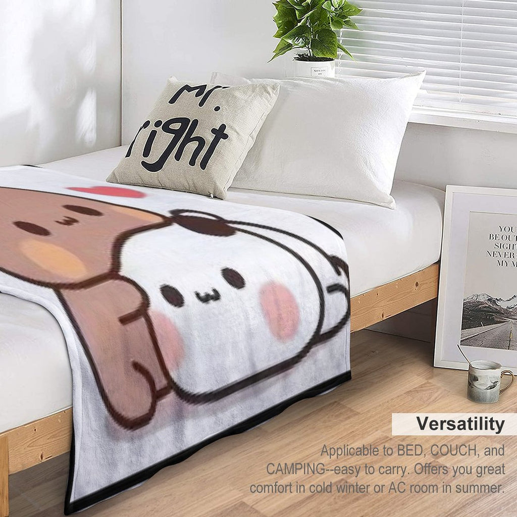 Milk And Mocha Together Comfort Throw Blanket