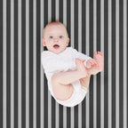 Grey Stripes Shrink-resistant Throw Blanket