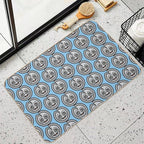 Spooky Cracked Silver Coin  Absorbent Bath Mat