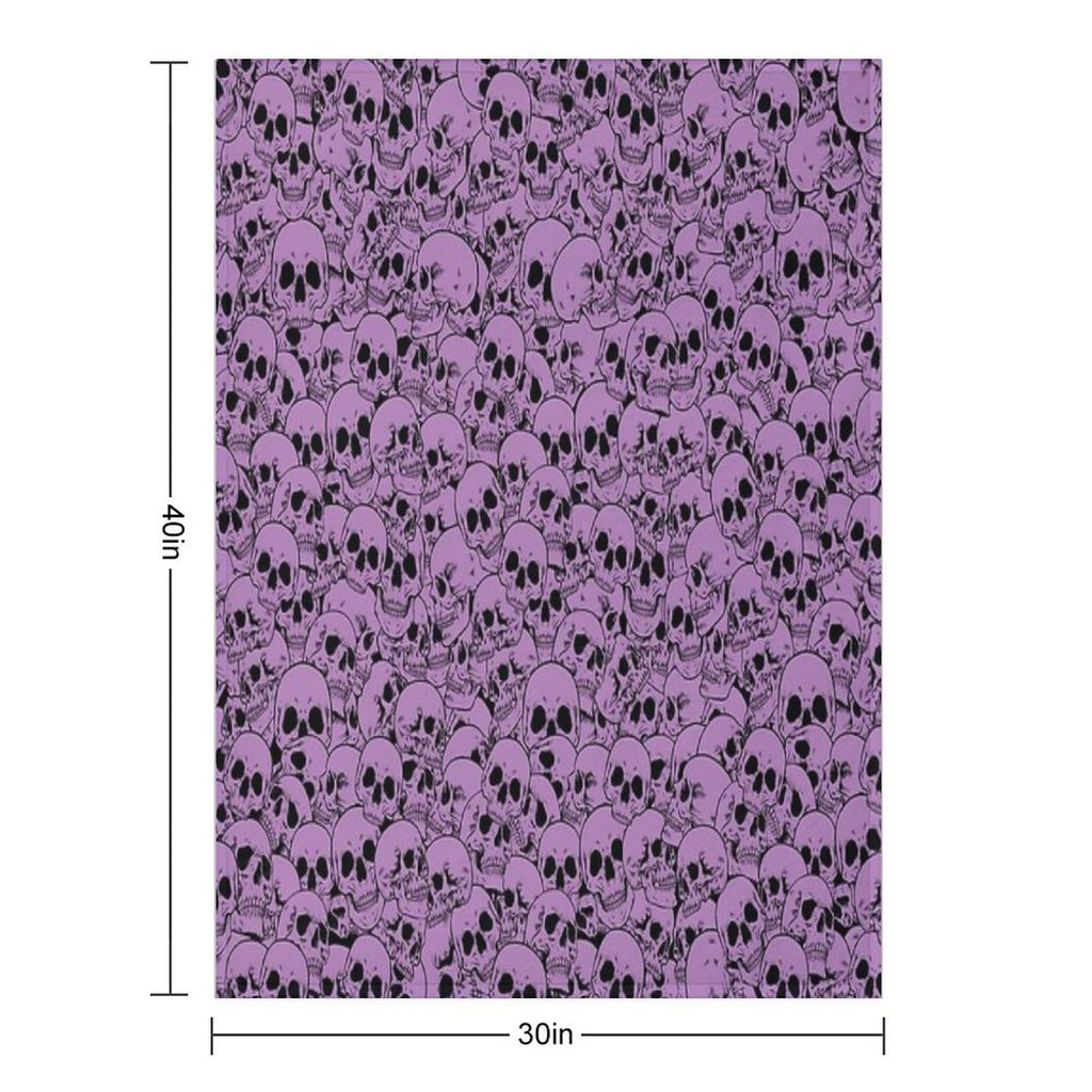 Purple Skulls Multi-functional Throw Blanket