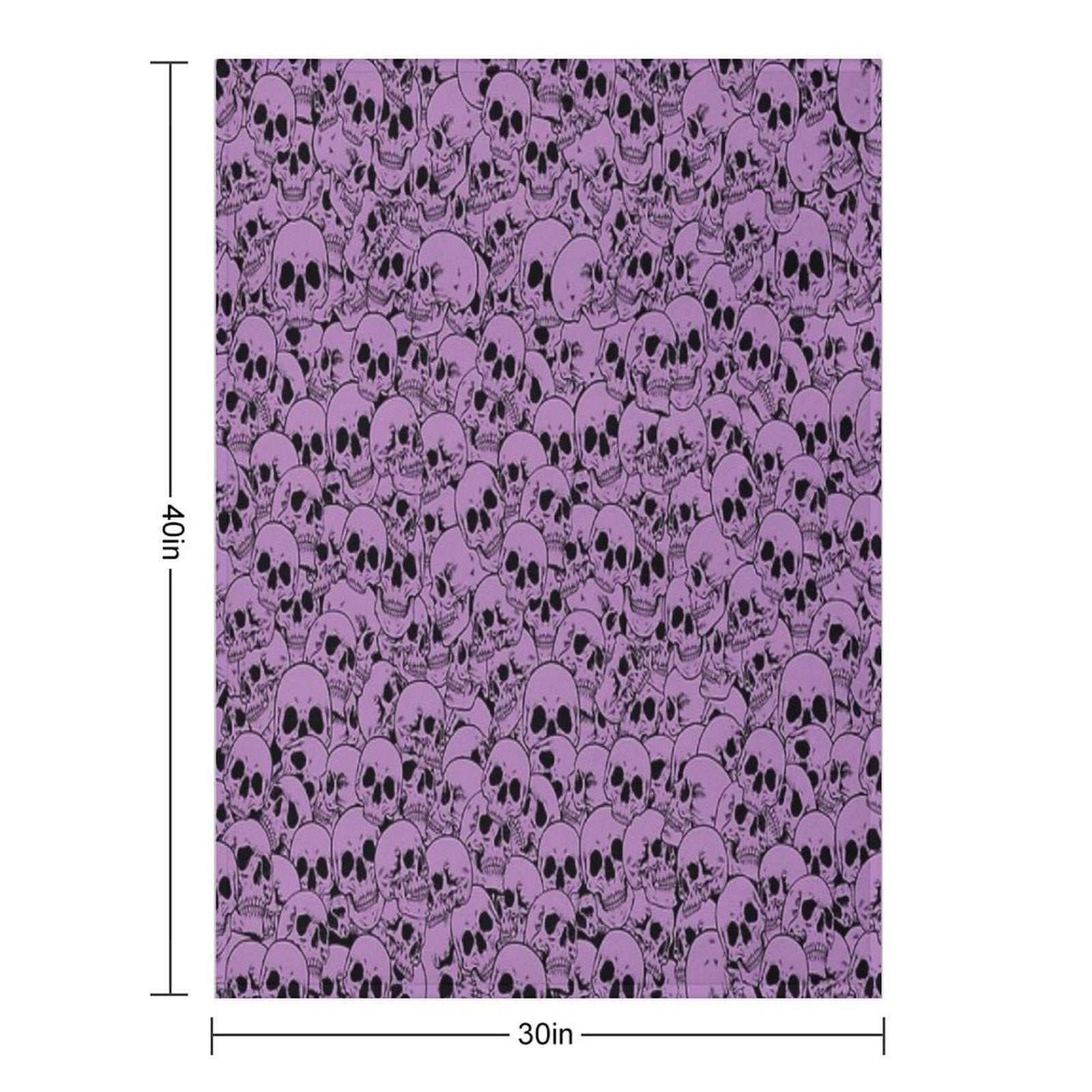 Purple Skulls Multi-functional Throw Blanket